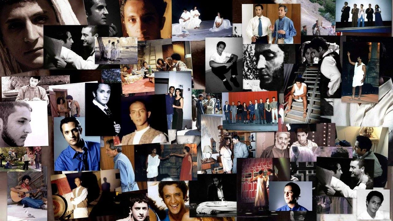 Collage de photos de scène et de tournage